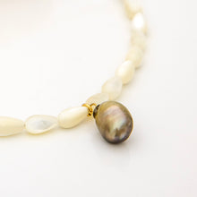 Load image into Gallery viewer, READY TO SHIP Fiji Saltwater Pearl &amp; Mother of Pearl Necklace - 925 Sterling Silver FJD$
