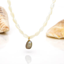 Load image into Gallery viewer, READY TO SHIP Fiji Saltwater Pearl &amp; Mother of Pearl Necklace - 925 Sterling Silver FJD$
