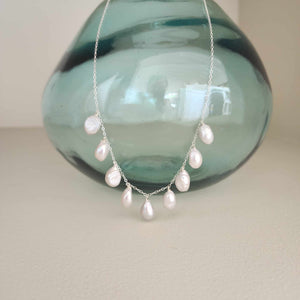 READY TO SHIP Freshwater Pearl Necklace in 925 Sterling Silver - FJD$