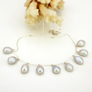 READY TO SHIP Freshwater Pearl Necklace in 925 Sterling Silver - FJD$