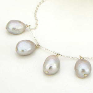 READY TO SHIP Freshwater Pearl Necklace in 925 Sterling Silver - FJD$