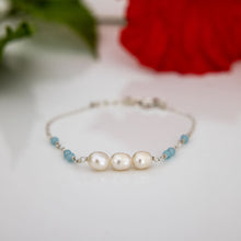 Load image into Gallery viewer, READY TO SHIP Freshwater Pearl &amp; Faceted Glass Beads Necklace in 925 Sterling Silver - FJD$
