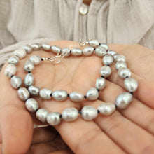 Load image into Gallery viewer, READY TO SHIP Freshwater Pearl Strand Necklace - 925 Sterling Silver FJD$
