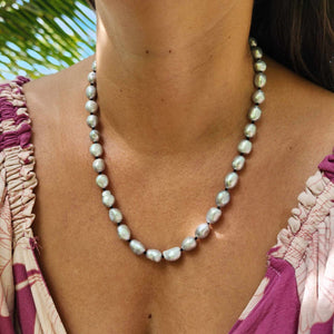 READY TO SHIP Freshwater Pearl Strand Necklace - 925 Sterling Silver FJD$