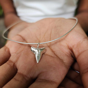 READY TO SHIP Shark Tooth Necklace - 925 Sterling Silver FJD$