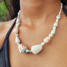 Load image into Gallery viewer, READY TO SHIP Pearl &amp; Shell Necklace - 925 Sterling Silver FJD$
