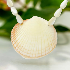 READY TO SHIP Freshwater Pearl & Shell Necklace - 925 Sterling Silver FJD$