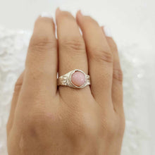 Load image into Gallery viewer, READY TO SHIP Free Flow Precious Stone Ring - Pink Opal - 925 Sterling Silver FJD$
