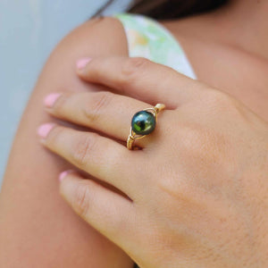 READY TO SHIP Civa Fiji Saltwater Pearl Ring - 14k Gold Fill FJD$