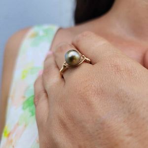 READY TO SHIP Civa Fiji Saltwater Pearl Ring - 14k Gold Fill FJD$