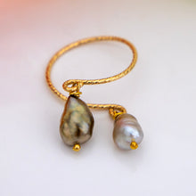 Load image into Gallery viewer, READY TO SHIP - Fiji Keshi Pearl Twist Layer Ring - 14k Gold Fill FJD$
