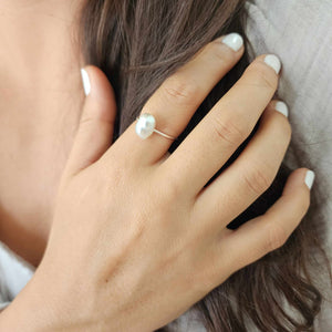 READY TO SHIP Fiji Keshi Pearl Ring - 925 Sterling Silver FJD$