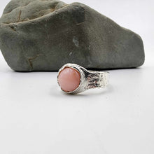 Load image into Gallery viewer, READY TO SHIP Free Flow Precious Stone Ring - Pink Opal - 925 Sterling Silver FJD$
