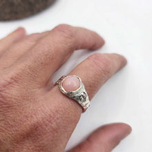 Load image into Gallery viewer, READY TO SHIP Free Flow Precious Stone Ring - Pink Opal - 925 Sterling Silver FJD$
