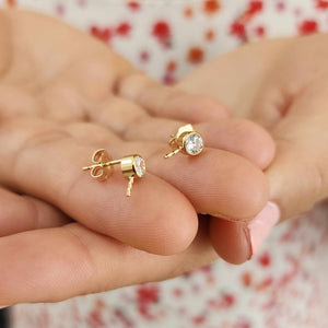 CUSTOM Stud Earring Setting - 14k Gold Fill