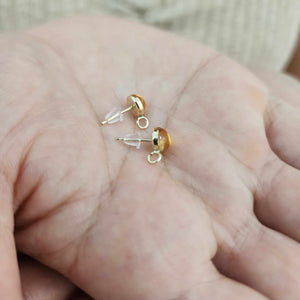 CUSTOM Citrine Stud Earring Setting - 14k Gold Fill