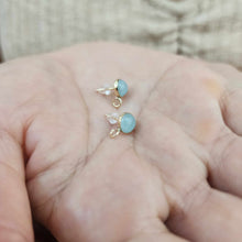 Load image into Gallery viewer, CUSTOM Aquamarine Stud Earring Setting - 14k Gold Fill
