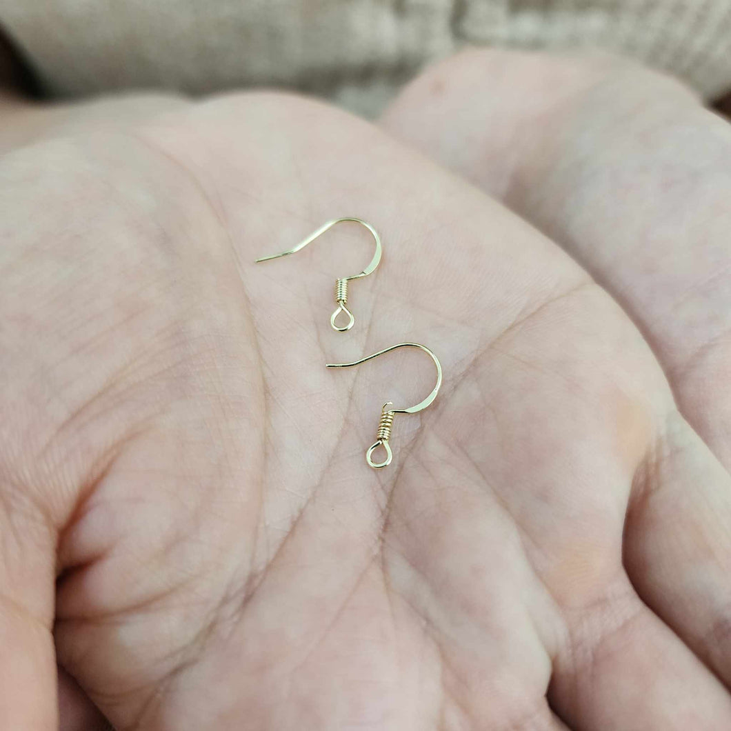 CUSTOM Ear Hook Earring Setting - 18k Gold Vermeil