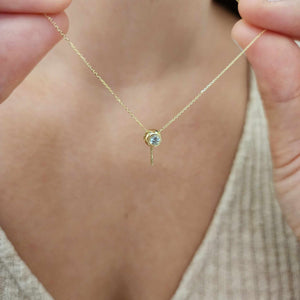 CUSTOM Diamond Pearl  Pendant Setting & Chain - 14k Solid Gold