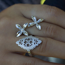 Load image into Gallery viewer, Frangipani Bua Ring - 925 Sterling Silver or 18k Gold Vermeil FJD$ - Adorn Pacific - Rings
