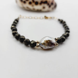 READY TO SHIP Civa Fiji Saltwater Pearl & Natural Stone Bracelet - 14k Gold Fill FJD$ - Adorn Pacific - All Products