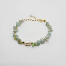 Load image into Gallery viewer, READY TO SHIP Freshwater Pearl &amp; Natural Stone Bracelet - FJD$ - Adorn Pacific - All Products
