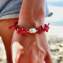 Load image into Gallery viewer, READY TO SHIP Civa Fiji Pearl Red Coral Bracelet - FJD$ - Adorn Pacific - All Products
