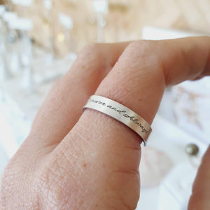 Monogrammed Adjustable Ring - Custom Personalized Rings