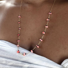 Load image into Gallery viewer, READY TO SHIP Coral &amp; Glass Beads Necklace in 14k Gold Fill - FJD$ - Adorn Pacific - All Products
