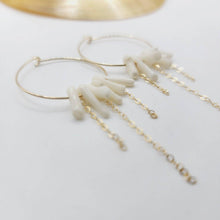 Load image into Gallery viewer, READY TO SHIP Coral Hoop Earrings - 14k Gold Fill FJD$ - Adorn Pacific - All Products

