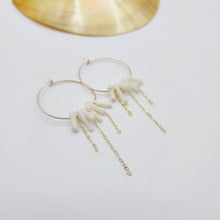 Load image into Gallery viewer, READY TO SHIP Coral Hoop Earrings - 14k Gold Fill FJD$ - Adorn Pacific - All Products
