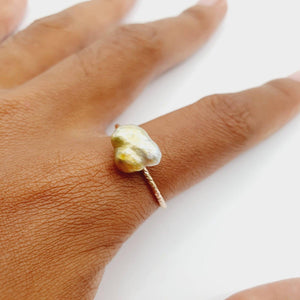 READY TO SHIP - Fiji Keshi Pearl Ring - 14k Gold Fill FJD$ - Adorn Pacific - Rings