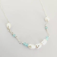 Load image into Gallery viewer, READY TO SHIP Freshwater Pearl &amp; Faceted Glass Beads Necklace in 925 Sterling Silver - FJD$ - Adorn Pacific - All Products
