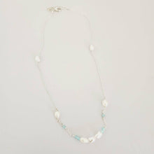Load image into Gallery viewer, READY TO SHIP Freshwater Pearl &amp; Faceted Glass Beads Necklace in 925 Sterling Silver - FJD$ - Adorn Pacific - All Products
