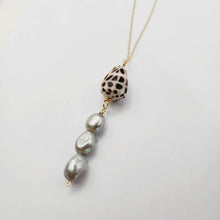 Load image into Gallery viewer, READY TO SHIP Freshwater Pearl &amp; Shell Necklace in 14k Gold Fill - FJD$ - Adorn Pacific - All Products
