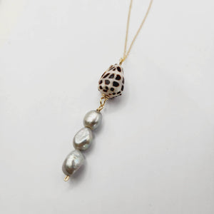 READY TO SHIP Freshwater Pearl & Shell Necklace in 14k Gold Fill - FJD$ - Adorn Pacific - All Products