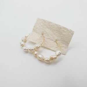 CONTACT US TO RECREATE THIS SOLD OUT STYLE Freshwater Pearl Hoop Earrings - 14k Gold Fill FJD$ - Adorn Pacific - 