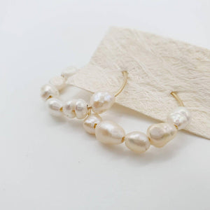 CONTACT US TO RECREATE THIS SOLD OUT STYLE Freshwater Pearl Hoop Earrings - 14k Gold Fill FJD$ - Adorn Pacific - 