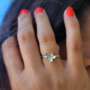 READY TO SHIP Mini Frangipani Ring - 925 Sterling Silver FJD$ - Adorn Pacific - All Products