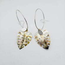 Load image into Gallery viewer, CONTACT US TO RECREATE THIS SOLD OUT STYLE Monstera Carved Mother of Pearl Shell Earrings - 925 Sterling Silver FJD$ - Adorn Pacific - All Products
