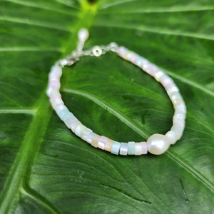 READY TO SHIP Polymer Bead & Freshwater Pearl Bracelet - 925 Sterling Silver FJD$ - Adorn Pacific - Earrings