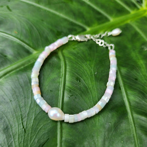 READY TO SHIP Polymer Bead & Freshwater Pearl Bracelet - 925 Sterling Silver FJD$ - Adorn Pacific - Earrings